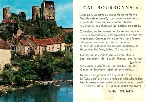 AK / Ansichtskarte Bourbonnais_Region Chateau Gai Bourbonnais Region