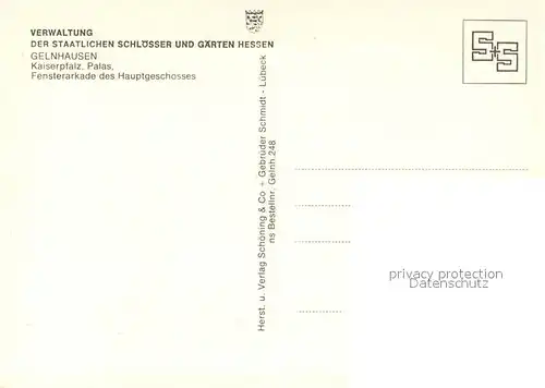 AK / Ansichtskarte Gelnhausen Kaiserpfalz Fensterarkade Hauptgeschoss Gelnhausen