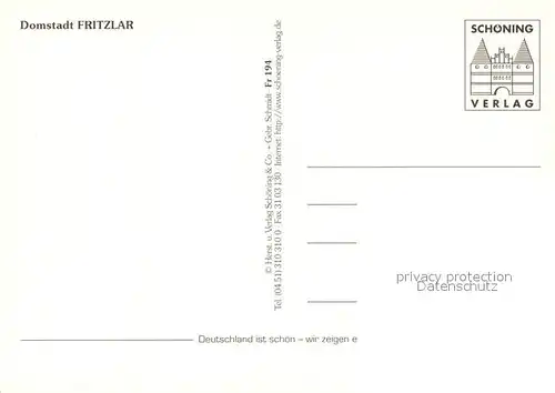 AK / Ansichtskarte Fritzlar Markt Rathaus Fachwerkh?user T?rme Fritzlar