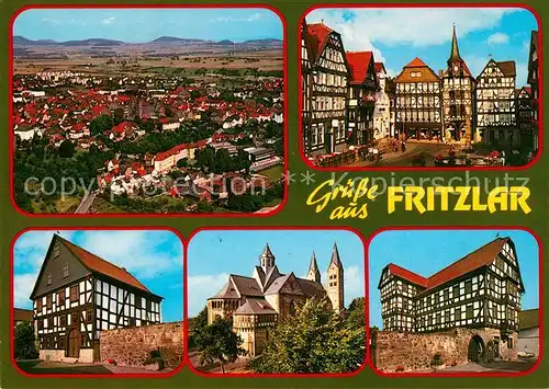 AK / Ansichtskarte Fritzlar Dom Hochzeitshaus Marktplatz Panorama Fritzlar