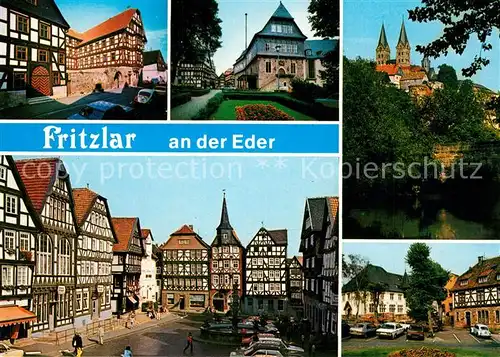 AK / Ansichtskarte Fritzlar Hochzeitshaus Marktplatz Dom Rathaus  Fritzlar