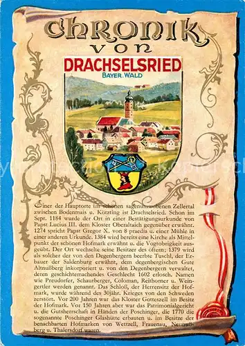 AK / Ansichtskarte Drachselsried Chronik Panorama Drachselsried