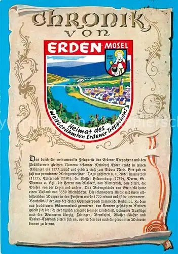 AK / Ansichtskarte Erden Wappen Chronik Erden