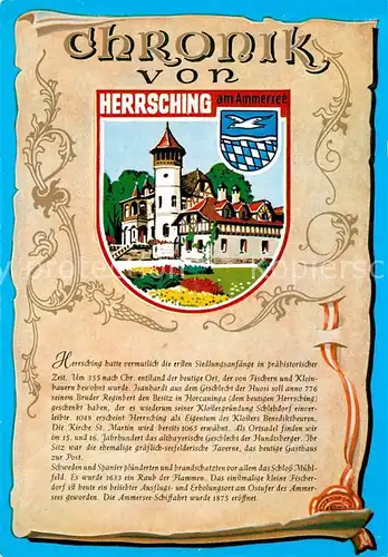 AK / Ansichtskarte Herrsching_Ammersee Chronik Schloss Herrsching Ammersee