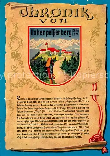 AK / Ansichtskarte Hohenpeissenberg Chronik Hohenpeissenberg