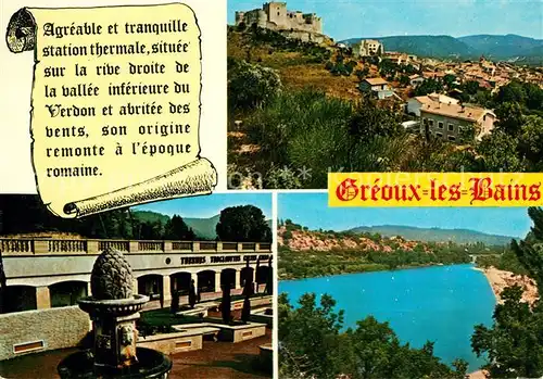 AK / Ansichtskarte Greoux les Bains Panoramen Thermalstation Greoux les Bains