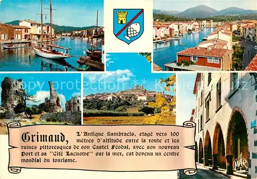 AK / Ansichtskarte Grimaud Hafen Ruinen Stadtansichten Chronik Grimaud