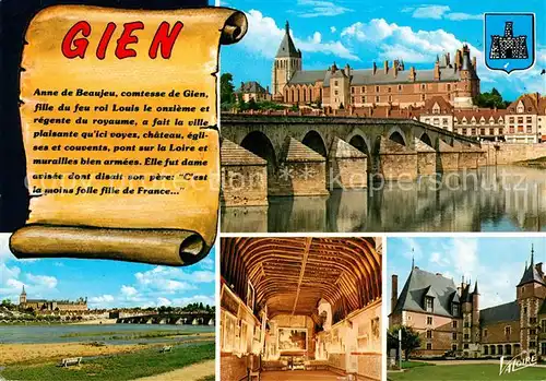 AK / Ansichtskarte Gien Kirche Saint Pierre Br?cke Chateau Gien
