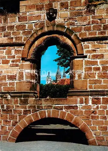 AK / Ansichtskarte Gelnhausen Kaiserpfalz Palasportal Marienkirche Gelnhausen