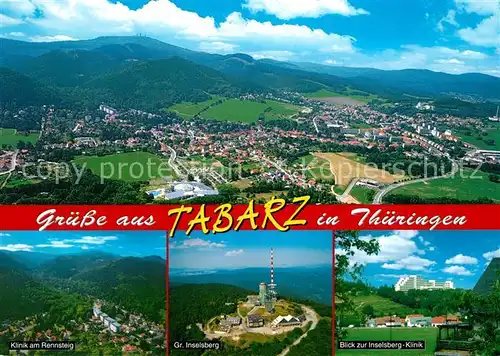 AK / Ansichtskarte Tabarz Fliegeraufnahme Klinik am Rennsteig Inselsberg Klinik  Tabarz