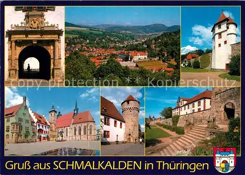 AK / Ansichtskarte Schmalkalden Schloss Wilhelmsburg Kristallturm Pulverturm  Schmalkalden