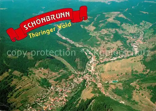 AK / Ansichtskarte Schoenbrunn_Schleusegrund Fliegeraufnahme Schoenbrunn_Schleusegrund