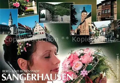 AK / Ansichtskarte Sangerhausen_Suedharz Schloss Erke Goepenstrasse Marktplatz  Sangerhausen Suedharz