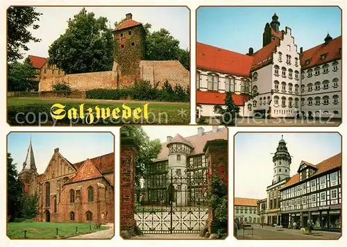 AK / Ansichtskarte Salzwedel Stadtmauer Comeniusschule Johann Friedrich Danneil Museum Breite Strasse Salzwedel