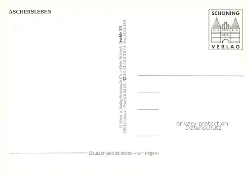 AK / Ansichtskarte Aschersleben Kirche Turm Fachwerk Aschersleben