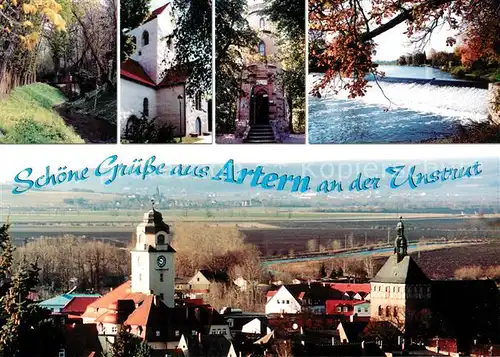 AK / Ansichtskarte Artern_Unstrut Solgraben im Salztal Veitskirche Juengkens Artern_Unstrut