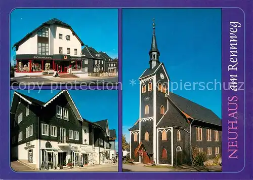 AK / Ansichtskarte Neuhaus_Rennweg Schwarzburger Strasse Sonneberger Strasse Kirche Neuhaus Rennweg