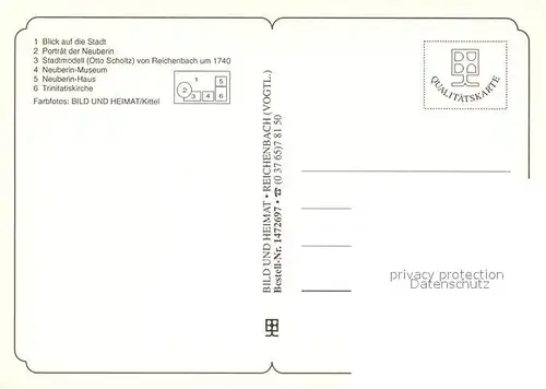 AK / Ansichtskarte Reichenbach_Vogtland Neuberinstadt Stadtmodell Trinitatskriche Reichenbach_Vogtland