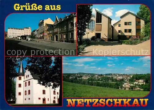 AK / Ansichtskarte Netzschkau Marktplatz Schloss Lambzig Netzschkau