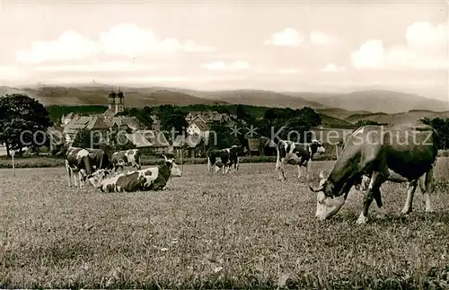 AK / Ansichtskarte St_Maergen Panorama Rinderherde St_Maergen