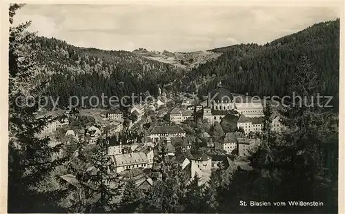 AK / Ansichtskarte St_Blasien Blick vom Weissenstein St_Blasien