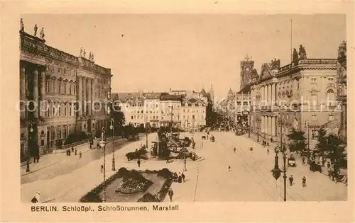 AK / Ansichtskarte Berlin Schlossplatz Schlossbrunnen Marstall Berlin