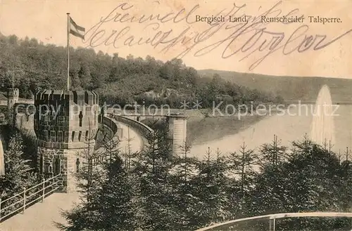 AK / Ansichtskarte Remscheid Remscheider Talsperre Remscheid