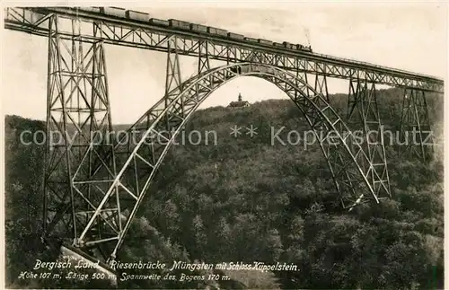 AK / Ansichtskarte Muengsten Muengstener Bruecke mit Schloss Kueppelstein Muengsten