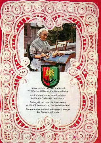 AK / Ansichtskarte Handarbeit Kloeppeln Spitze Bruxelles Handarbeit