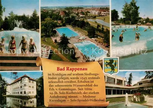 AK / Ansichtskarte Bad_Rappenau Wasserschloss Sole Kurbad Sprudel Wellenbad Bad_Rappenau