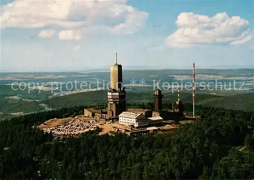 AK / Ansichtskarte Grosser_Feldberg_Taunus Fernsehturm Fernmeldeturm UKW Sender Berggaststaette Fliegeraufnahme Grosser_Feldberg_Taunus