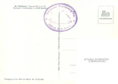 AK / Ansichtskarte Grosser_Feldberg_Taunus Fernsehturm Fernmeldeturm UKW Sender Berggaststaette Fliegeraufnahme Grosser_Feldberg_Taunus