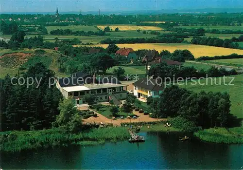 AK / Ansichtskarte Borgdorf Seedorf Hotel Restaurant Kiautschou mit Gaestehaus Fliegeraufnahme Borgdorf Seedorf