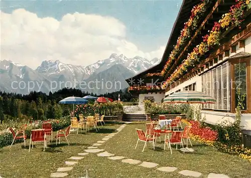 AK / Ansichtskarte Sonthofen_Oberallgaeu Allgaeuer Berghof mit Alpe Eck Hoernergebiet Sonthofen Oberallgaeu