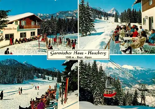 AK / Ansichtskarte Garmisch Partenkirchen Garmischer Haus Hausberg Bergbahn Wintersportplatz Alpen Huber Karte Nr 10039 Garmisch Partenkirchen