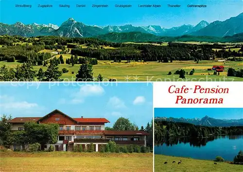 AK / Ansichtskarte Rueckholz Panorama Cafe Pension Seeleuten Alpenpanorama See Rueckholz
