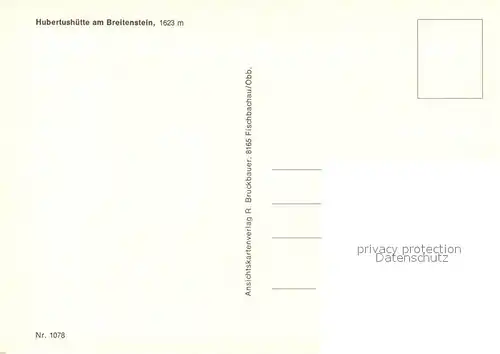 AK / Ansichtskarte Fischbachau Hubertushuette am Breitenstein Gebirgspanorama Mangfallgebirge Fischbachau