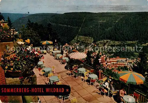 AK / Ansichtskarte Bad_Wildbad Sommerberghotel Restaurant Terrasse Blick ins Tal Schwarzwald Bad_Wildbad
