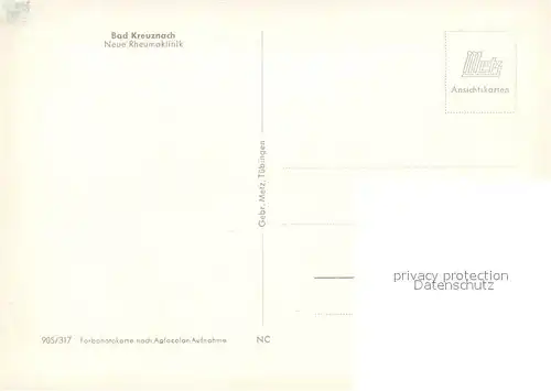 AK / Ansichtskarte Bad_Kreuznach Neue Rheumaklinik Tulpenbeet Bad_Kreuznach