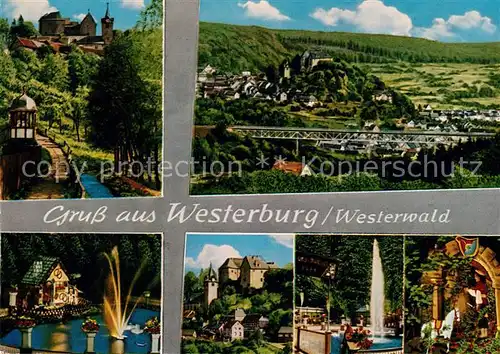AK / Ansichtskarte Westerburg_Westerwald Panorama Eisenbahnbruecke Tier  und Maerchenpark Westerburg_Westerwald