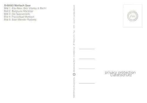 AK / Ansichtskarte Mettlach Alte Abtei Sitz Villeroy & Boch Burgruine Montclair Saarschleife Mettlach