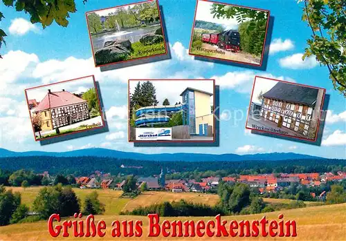 AK / Ansichtskarte Benneckenstein_Harz Kurparkteich Freiheit Werckmeisterhaus Harzquerbahn Benneckenstein_Harz