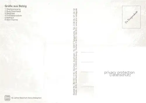 AK / Ansichtskarte Belzig_Bad Stadtpanorama Burg Eisenhardt Bergfried Postdistanzs?ule Rathaus Belzig_Bad