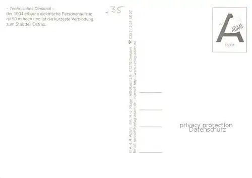 AK / Ansichtskarte Bad_Schandau Technisches Denkmal Personenaufzug Verbindung Ostrau Bad_Schandau