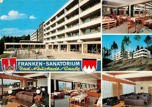 AK / Ansichtskarte Bad_Neustadt Franken Sanatorium Speisesaal Aufenthaltsraum Bad_Neustadt