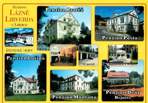 AK / Ansichtskarte Lazne_Libverda Pensionen Restaurants Tennisplatz Lazne Libverda