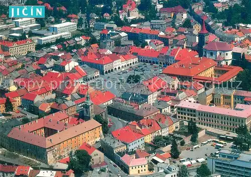 AK / Ansichtskarte Jicin Stadtzentrum Fliegeraufnahme Jicin