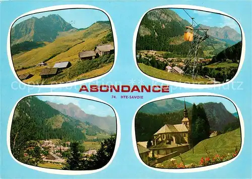 AK / Ansichtskarte Abondance Landschaftspanorama Berghuetten Kirche Bergbahn Abondance