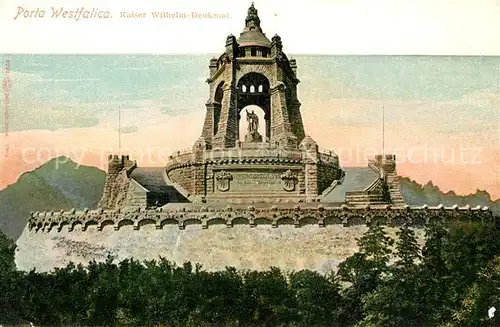 AK / Ansichtskarte Porta_Westfalica Kaiser Wilhelm Denkmal Porta_Westfalica