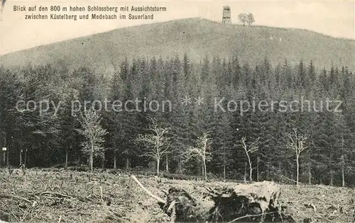 AK / Ansichtskarte Sauerland Aussichtsturm zwischen Kuestelberg und Medebach Sauerland